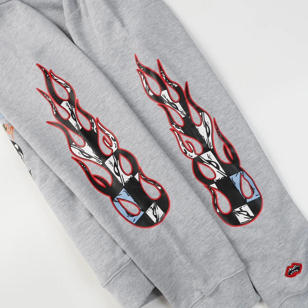 P240 -Chrome Hearts/Chrome Hearts 23ss graffiti spoof printed hooded sweatshirt -High weight, high density and high quality. The wool is soft, delicate and skin-friendly. It feels soft and silky. It has excellent warmth and skin-friendly properties.